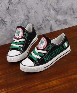 Nigeria National Team Fans Low Top Canvas Sneakers