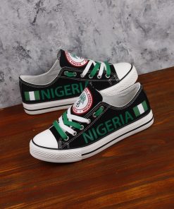 Nigeria National Team Fans Low Top Canvas Sneakers
