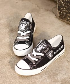 Oakland Raiders Limited Low Top Canvas Sneakers