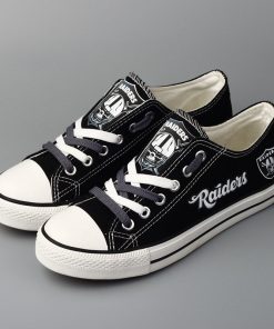 Oakland Raiders Limited Low Top Canvas Shoes Sport