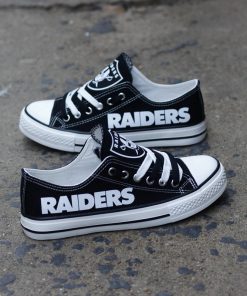Raiders Fans Low Top Canvas Shoes Sport