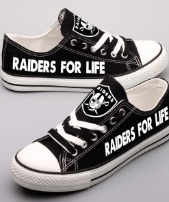 Oakland Raiders Limited Fans Low Top Canvas Sneakers