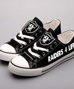 Oakland Raiders Limited Fans Low Top Canvas Shoes Sport