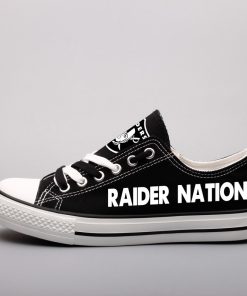 Oakland Raiders Low Top Canvas Shoes Sport