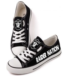 Oakland Raiders Low Top Canvas Shoes Sport