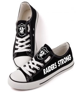 Oakland Raiders Fans Low Top Canvas Shoes Sport