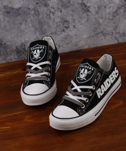 Oakland Raiders Limited Luminous Low Top Canvas Sneakers