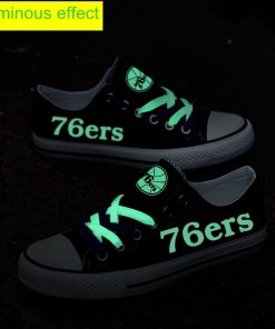 Philadelphia 76ers Limited Luminous Low Top Canvas Sneakers