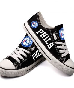 Philadelphia 76ers Low Top Canvas Sneakers