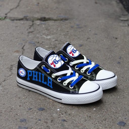 Philadelphia 76ers Limited Low Top Canvas Sneakers