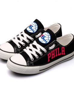 Philadelphia 76ers Fans Low Top Canvas Sneakers