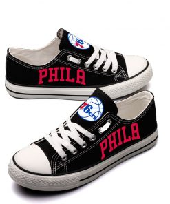 Philadelphia 76ers Fans Low Top Canvas Sneakers