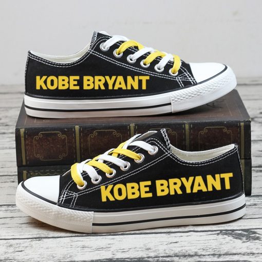 RIP Kobe Bryant Black Mamba 24 Commemorate Canvas Shoes