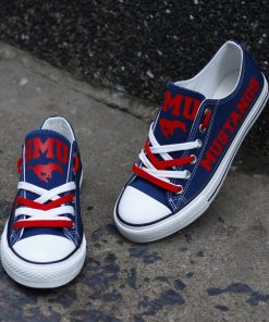 SMU Mustangs Limited Low Top Canvas Sneakers