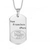 San Francisco 49ers Engraving Tungsten Necklace