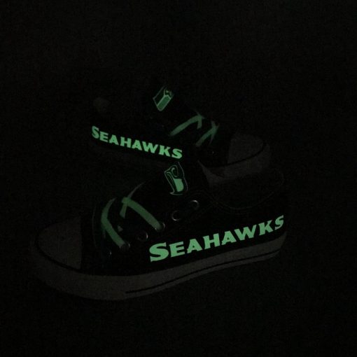 Seattle Seahawks Limited Luminous Low Top Canvas Sneakers