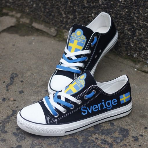 Sweden National Team Low Top Canvas Sneakers