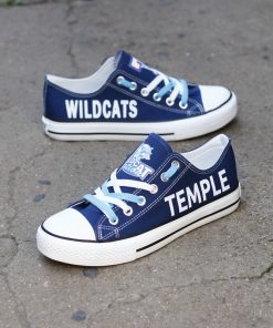 Temple Wildcats Limited High School Students Low Top Canvas Sneakers