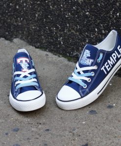 Temple Wildcats Limited High School Students Low Top Canvas Sneakers