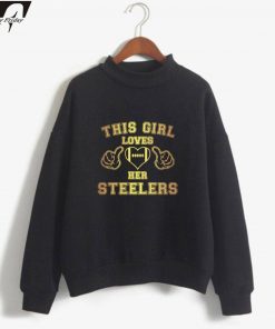 This Girl Loves Her Steelers Turtlenecks Hoodies Sweatshirts Casual Hip Hop Hoodies Casual Clothes Plus Size 1