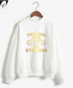 This Girl Loves Her Steelers Turtlenecks Hoodies Sweatshirts Casual Hip Hop Hoodies Casual Clothes Plus Size 2