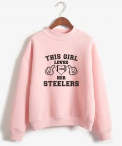 This Girl Loves Her steelers Turtleneck pullovers men women Casual Print hoodie Streetwear Fashion Sweatshirt Fall 4