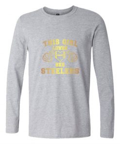 This Loves Her Steelers T shirt Print Cotton Long Sleeve T shirt Regular Long Sleeve Tops 2