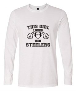 This Loves Her Steelers T shirt Print Cotton Long Sleeve T shirt Regular Long Sleeve Tops 4