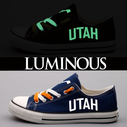 Utah Jazz Limited Fans Luminous Low Top Canvas Sneakers