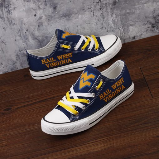 West Virginia Mountaineers Limited Fans Low Top Canvas Shoes Sport
