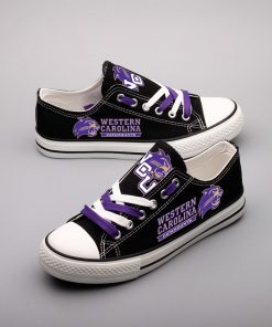 Western Carolina Catamounts Limited High School Students Low Top Canvas Sneakers