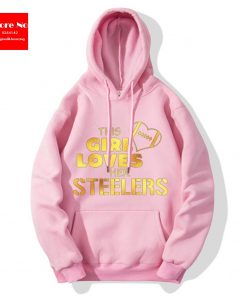 Winter Autumn Hip Hop Sweatshirt This Girl Loves Her Steelers Print Hoodies Hoodies Women Pink Hoodie 1