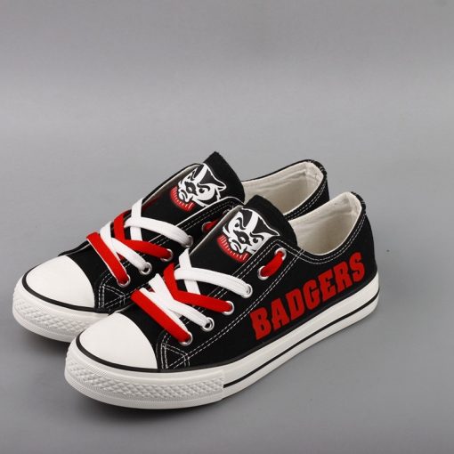 Wisconsin Badgers Limited Low Top Canvas Shoes Sport