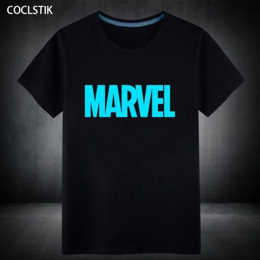 100 Cotton Mens Fluorescent Marvel Suprehero T Shirt Male Casual Short Sleeve Top Tshirt Ironman Spiderman