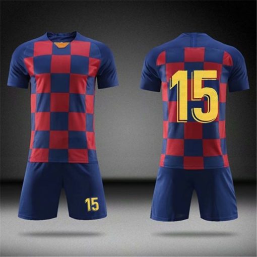2019 Football jerseys Boys and girls Soccer Clothes Sets Men child Futbol Barcelona Training Uniforms Kids 4