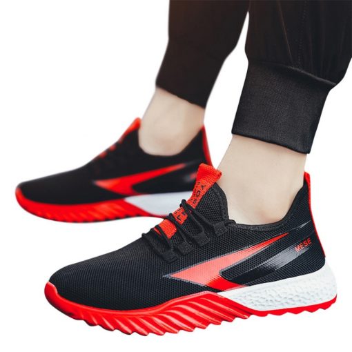 2019 Men s fly knit sneakers fashion casual breathable basketball shoes two color platform sneakers basketball 3