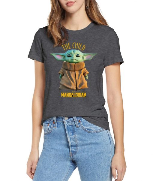 2019 Unisex Hot Sale Short Shirt Lovely Yoda Baby T shirt Mandalorian Star Wars Fan Gift