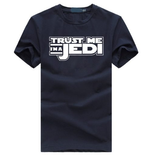 2019 summer funny streetwear HipHop black tshirt homme STAR WAR Trust Me I m a Jedi 1