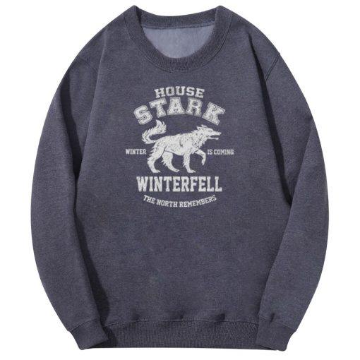 2020 Autumn Hip Hop Fashion Sweatshirt Wolf Cool Casual Fleece Warm Mens Streetwear Game Of Thrones 1