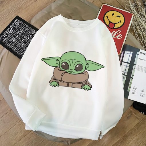 2020 Harajuku Baby Yoda Shirt Aesthetic Clothes Women Hoodies Sweatshirt Pokemon Women Kawaii Clothes Hoody Pullover