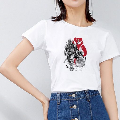 2020 New Star Wars Baby Yoda Cute T shirt Women Yoda Tshirts Female Funny Mandalorian Tee 11
