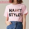 2020 Summer Harry Styles Casual Pink Tshirt Aesthetic Clothes Couple Rap Shirt Hip hop Harajuku Vogue