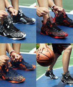 AFFINEST Basketball Shoes For Men Sneakers Jumping Shoes High Top Lace Up Ankle Air Cushion Sport 5