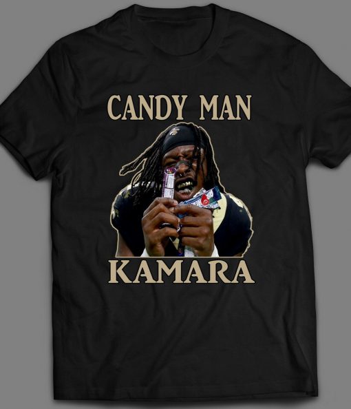 ALVIN KAMARA CANDY MAN FOOTBALL INSPIRED Tops Tee T Shirt 41 NEW ORLEANS FULL FRONT Colorful
