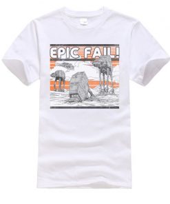 AT AT Epic Fail Star Wars Mens Tshirt Darth Vader Faddish Tops Shirts O Neck Summer 1