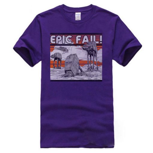 AT AT Epic Fail Star Wars Mens Tshirt Darth Vader Faddish Tops Shirts O Neck Summer 2