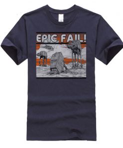 AT AT Epic Fail Star Wars Mens Tshirt Darth Vader Faddish Tops Shirts O Neck Summer 4