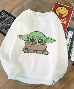 Aesthetic Harajuku Hoodies Baby Yoda Shirt Sweatshirt Pokemon Women Hoodies Women Kawaii Clothes Sweat Femme Thicken 3