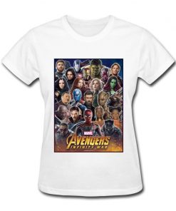 Avengers Infinity War All Gather Women Tshirt Together To Fight Printed Power Heros Spiderman T Shirt