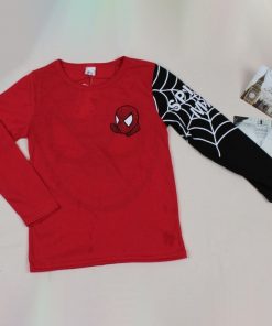 Baby Boys T Shirts Kids Cartoon Spiderman Long Sleeve T shirt Child Patchwork Clothes Autumn Spring